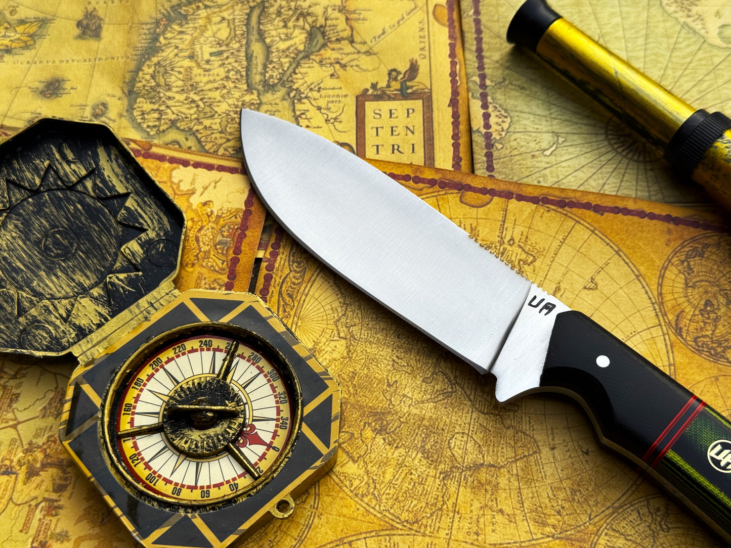 UA Forest Ranger - Hand Forged 11 Inches Camping Knife with G10 Micarta Handle