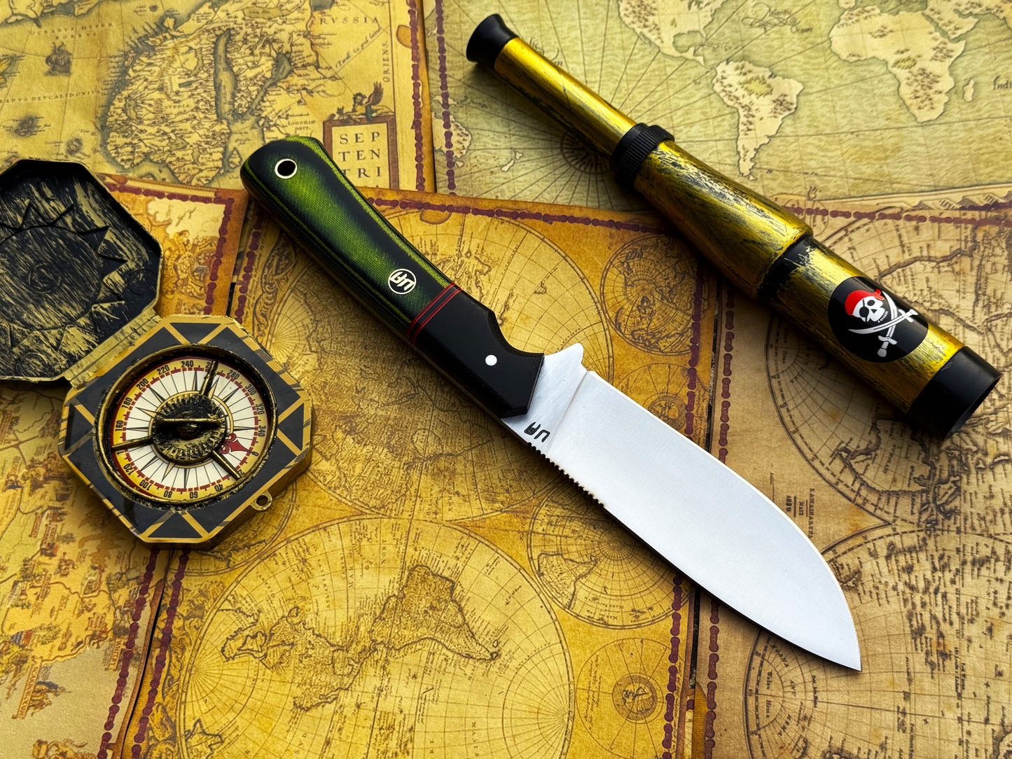 UA Forest Ranger - Hand Forged 11 Inches Camping Knife with G10 Micarta Handle