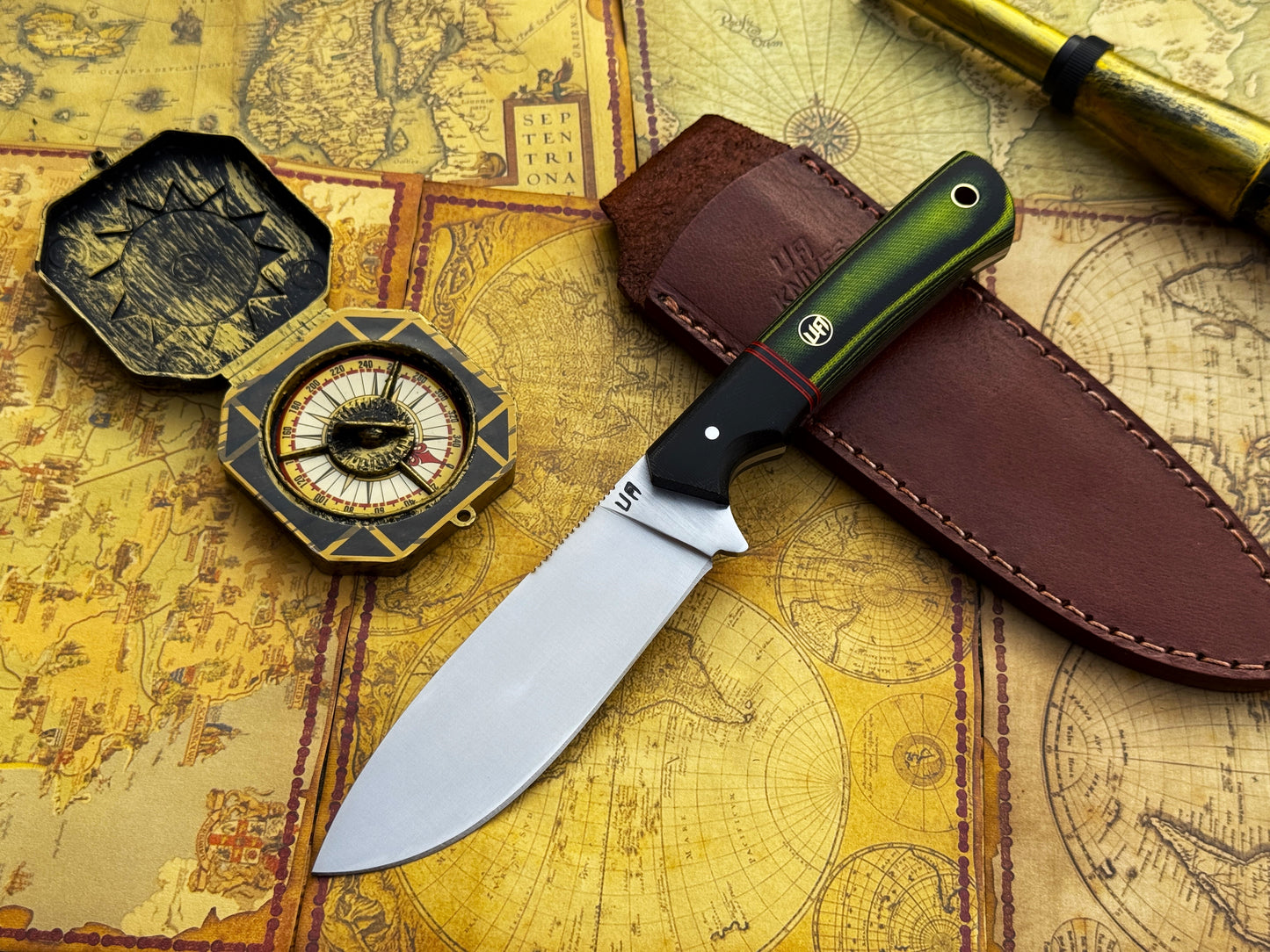 UA Forest Ranger - Hand Forged 11 Inches Camping Knife with G10 Micarta Handle