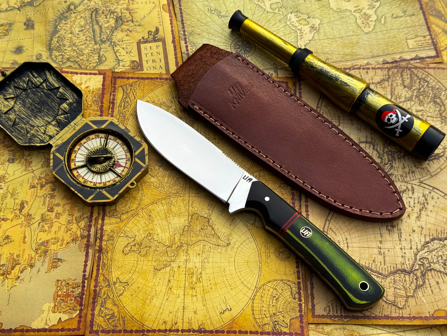 UA Forest Ranger - Hand Forged 11 Inches Camping Knife with G10 Micarta Handle