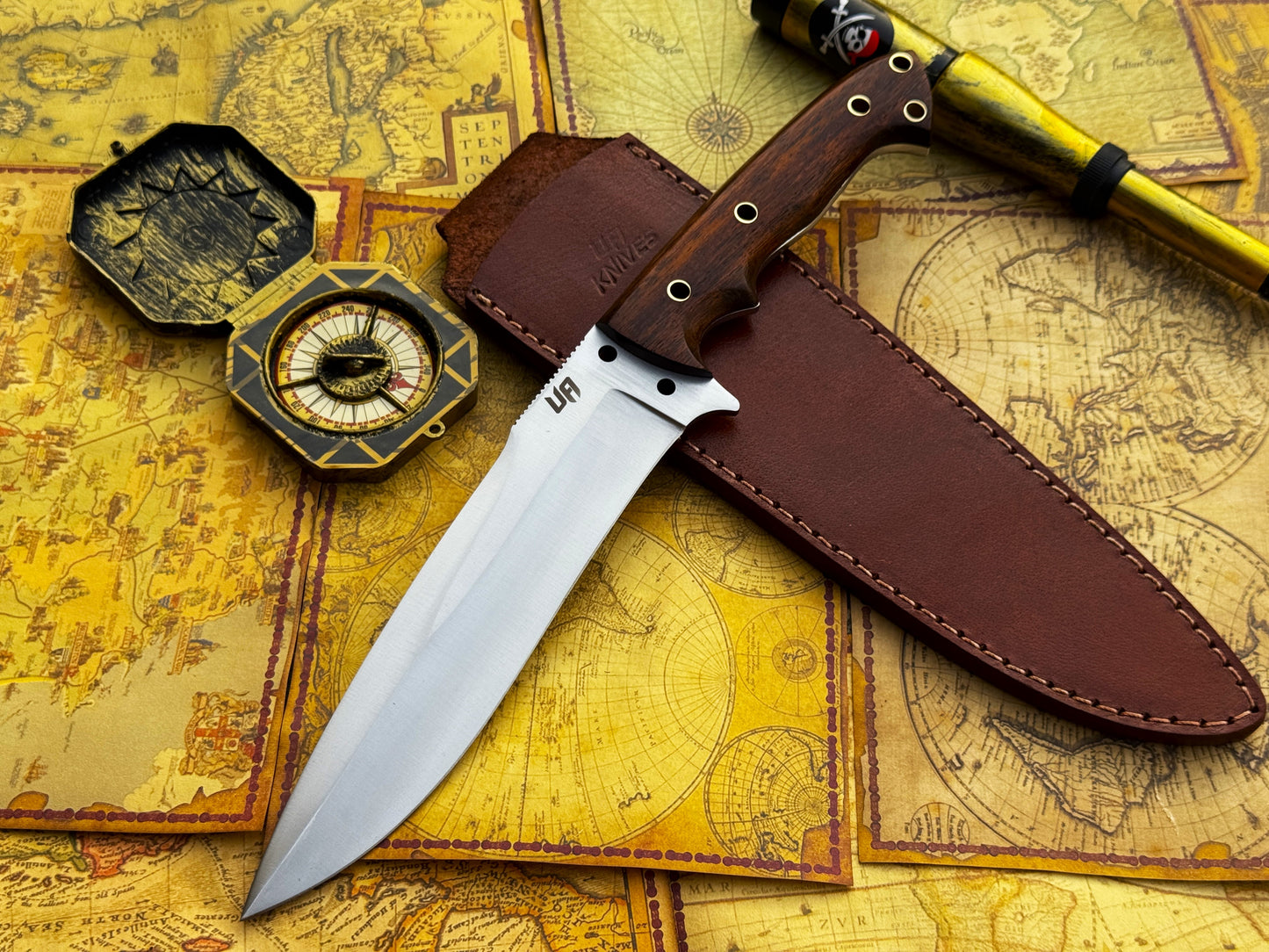 UA Bushcraft Pro - Hand Forged 12" Full Tang Hunting Knife