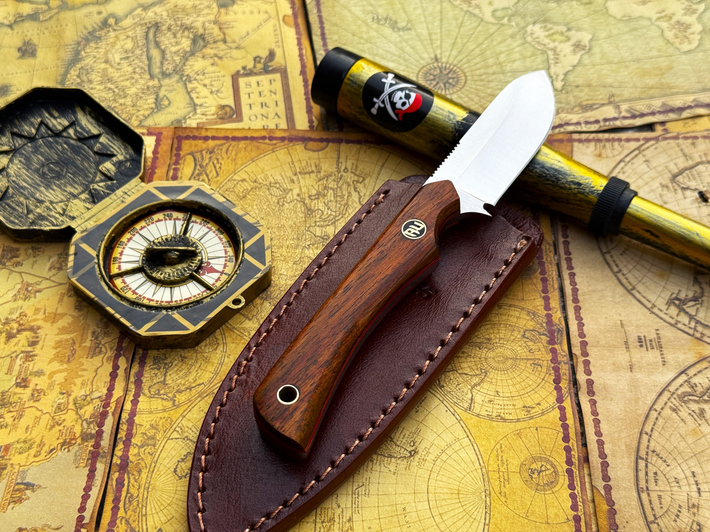 UA Cobra Strike - Handmade Lightweight Camping Knife with Sheath