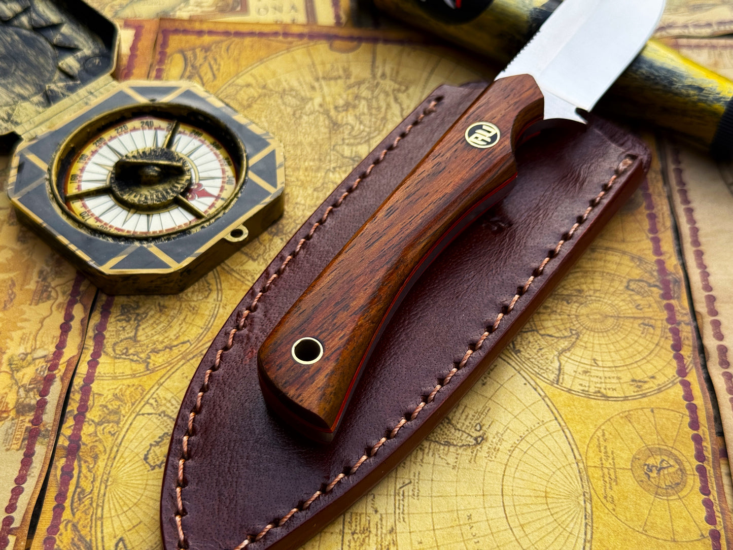 UA Cobra Strike - Handmade Lightweight Camping Knife with Sheath