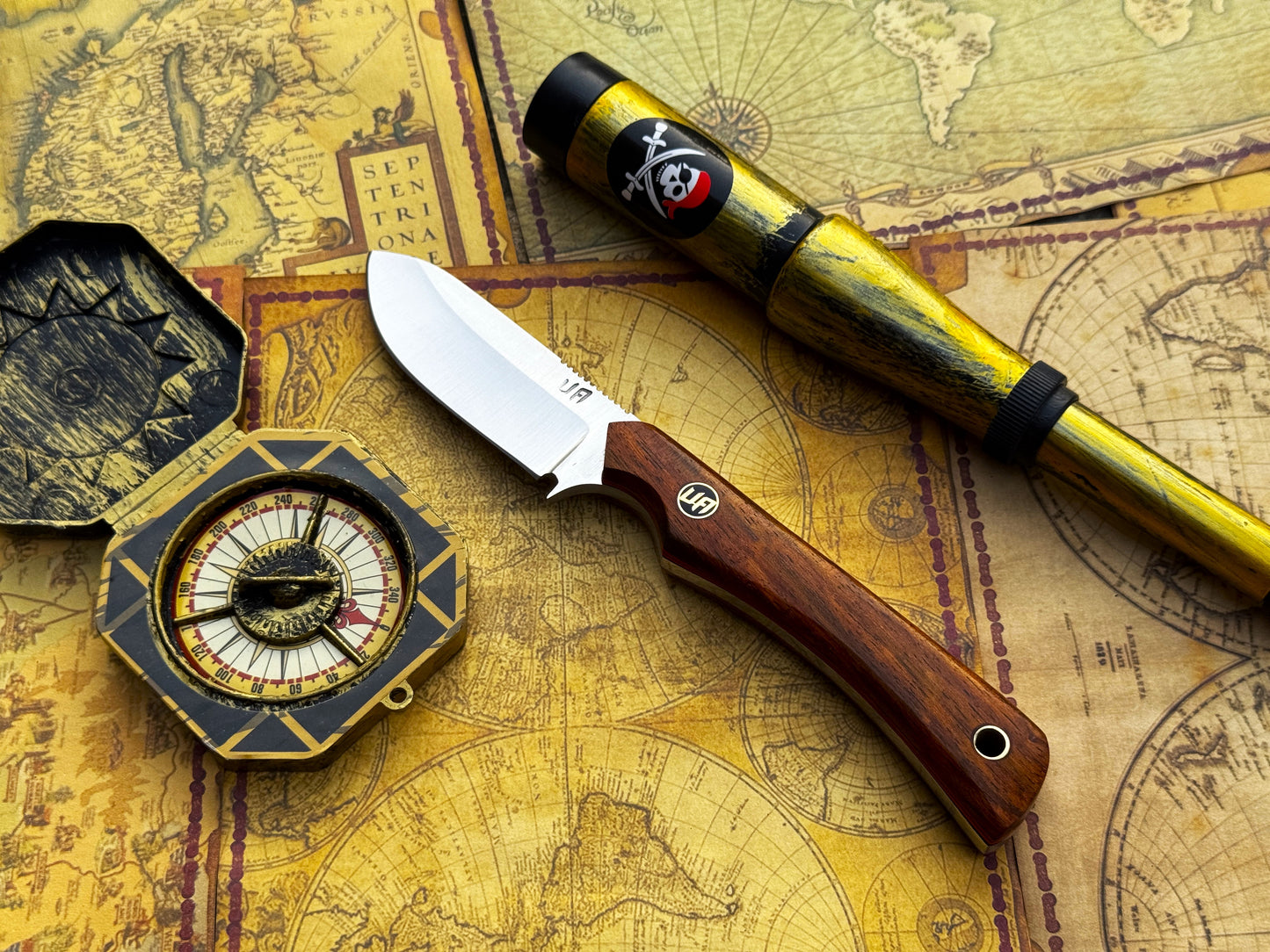UA Cobra Strike - Handmade Lightweight Camping Knife with Sheath