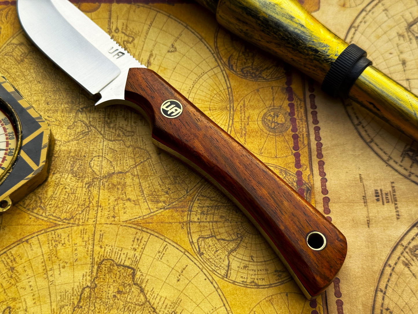 UA Cobra Strike - Handmade Lightweight Camping Knife with Sheath