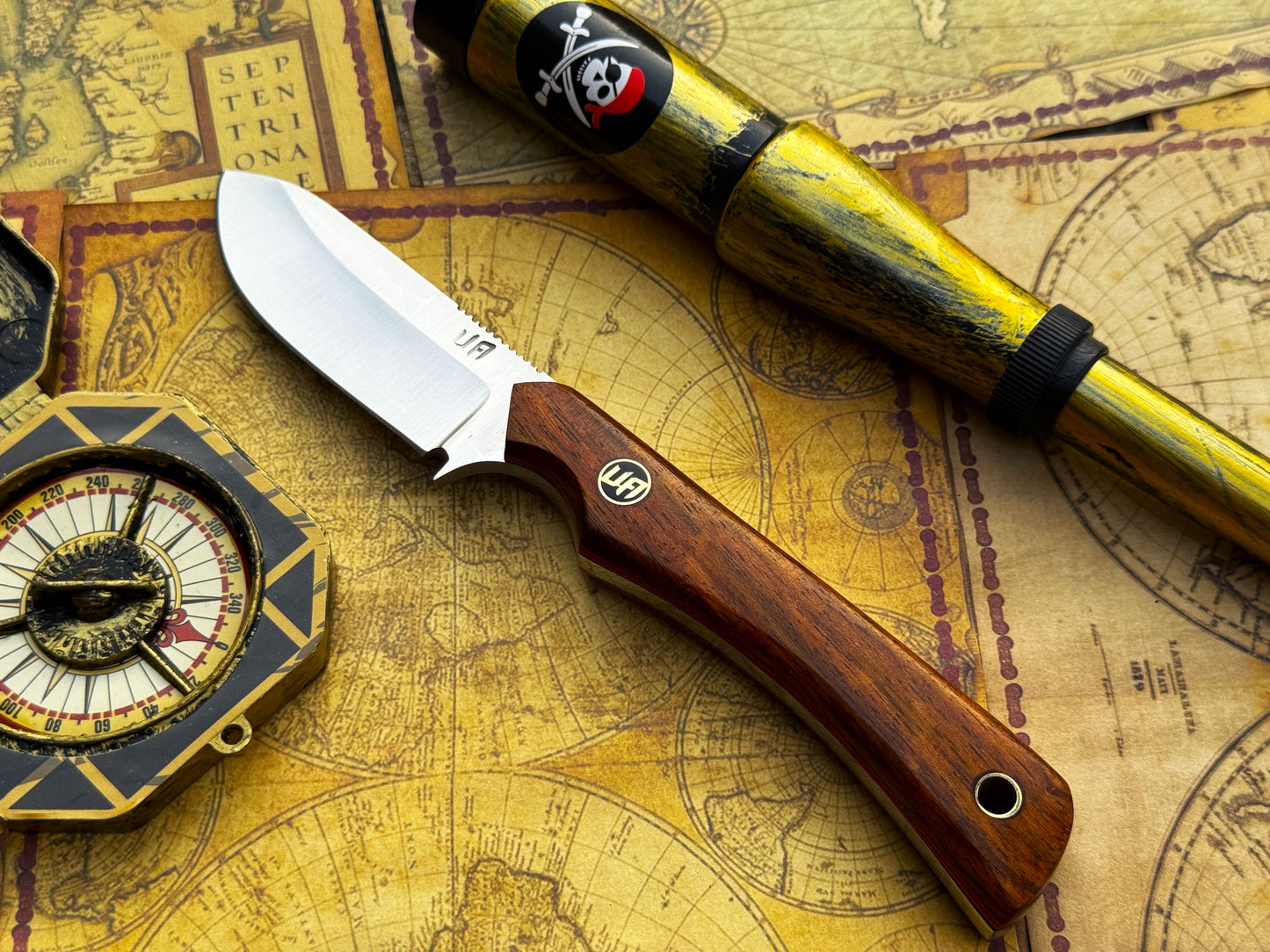 UA Cobra Strike - Handmade Lightweight Camping Knife with Sheath
