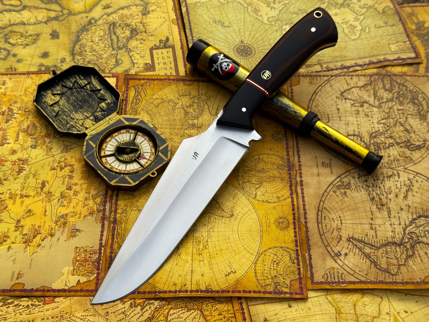 UA Dragons Tooth - Handmade Bowie Knife with Sheath