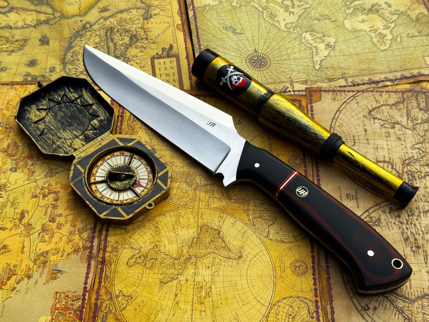 UA Dragons Tooth - Handmade Bowie Knife with Sheath