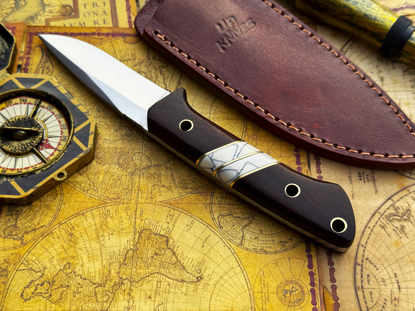 UA SIlver Myst - Stainless Steel Skinner Knife with Sheath
