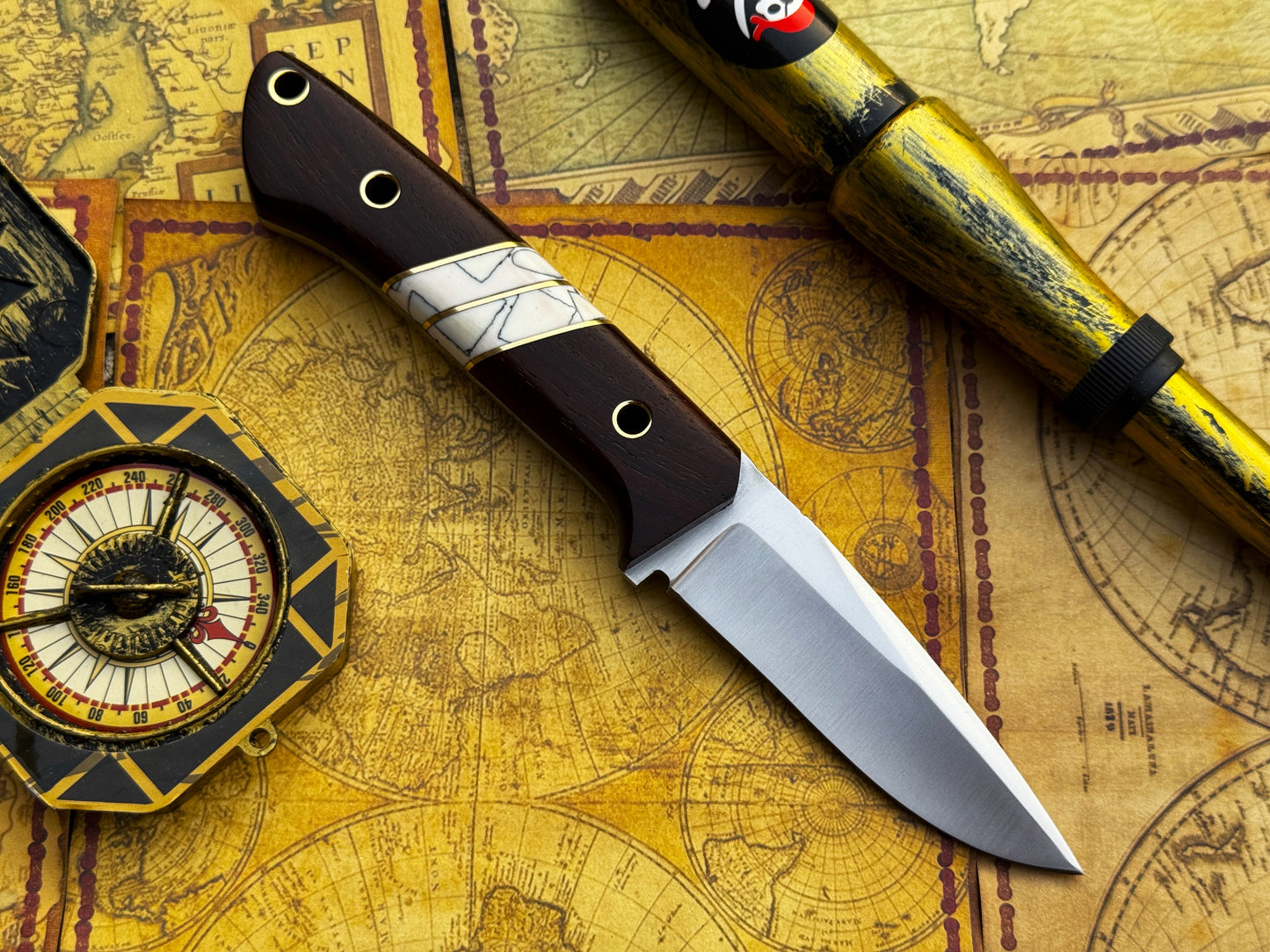 UA SIlver Myst - Stainless Steel Skinner Knife with Sheath