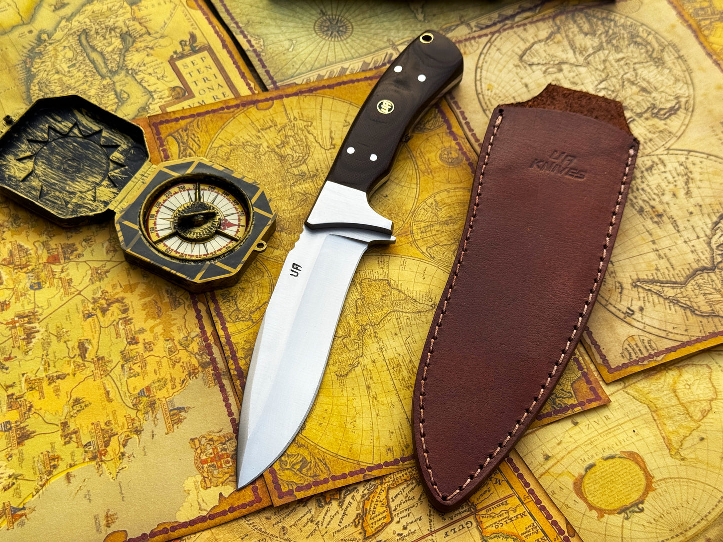UA Bear Claw - Hand Forged Hunting Knife with G10 Micarta Handle