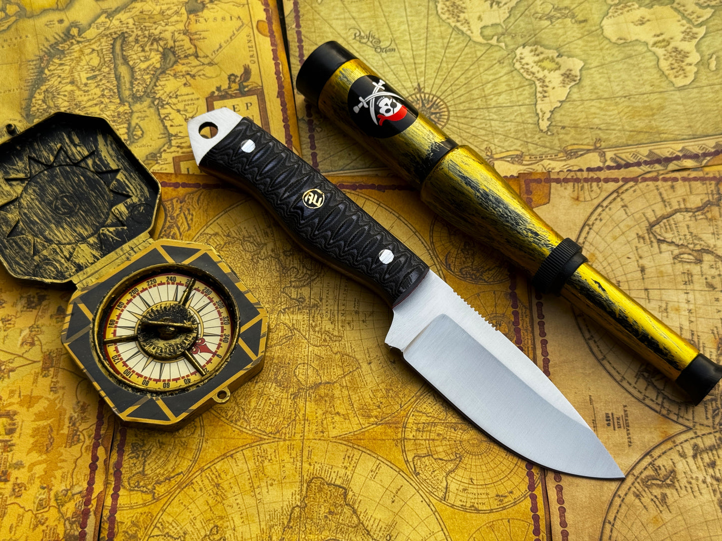 UA Silver Myst - Hand Forged 12C27 Camping Knife with Sheath