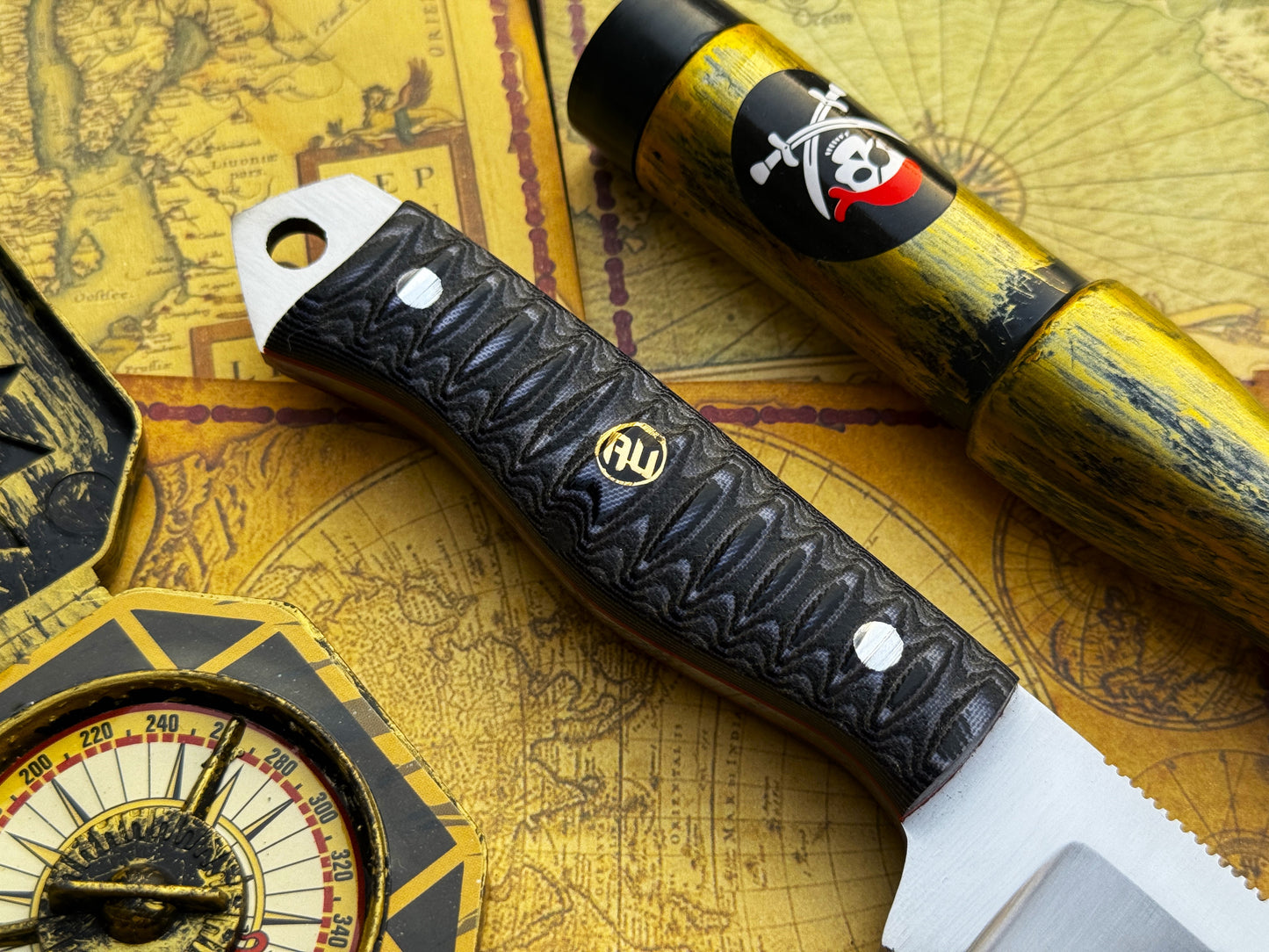 UA Silver Myst - Hand Forged 12C27 Camping Knife with Sheath