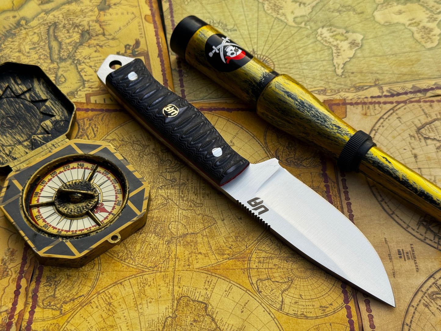 UA Silver Myst - Hand Forged 12C27 Camping Knife with Sheath
