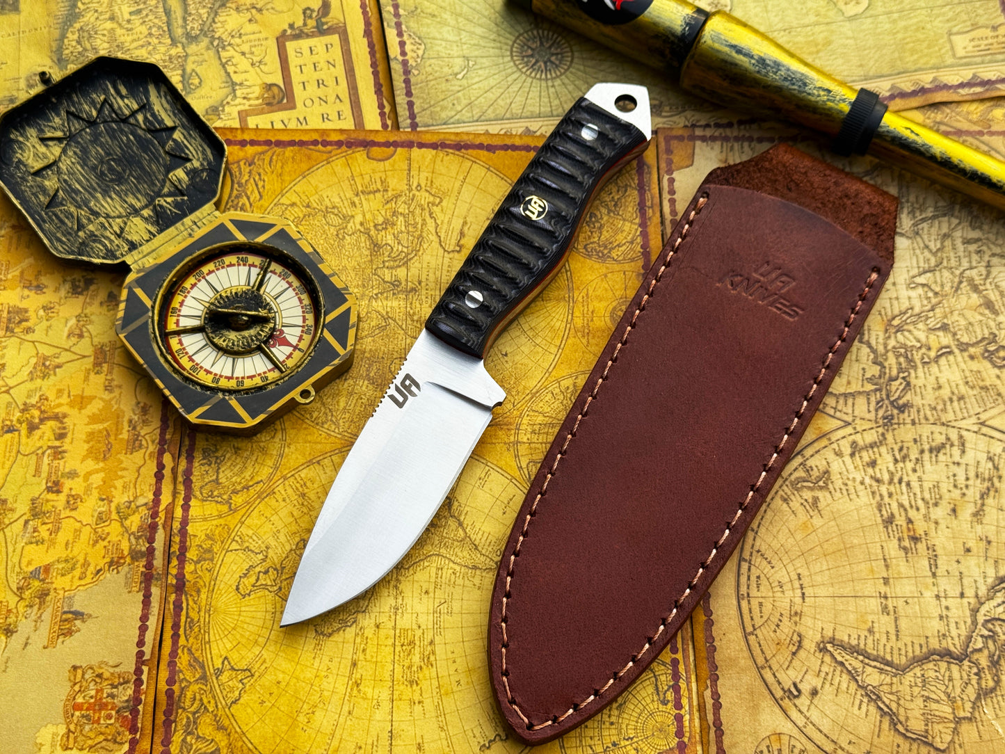 UA Silver Myst - Hand Forged 12C27 Camping Knife with Sheath