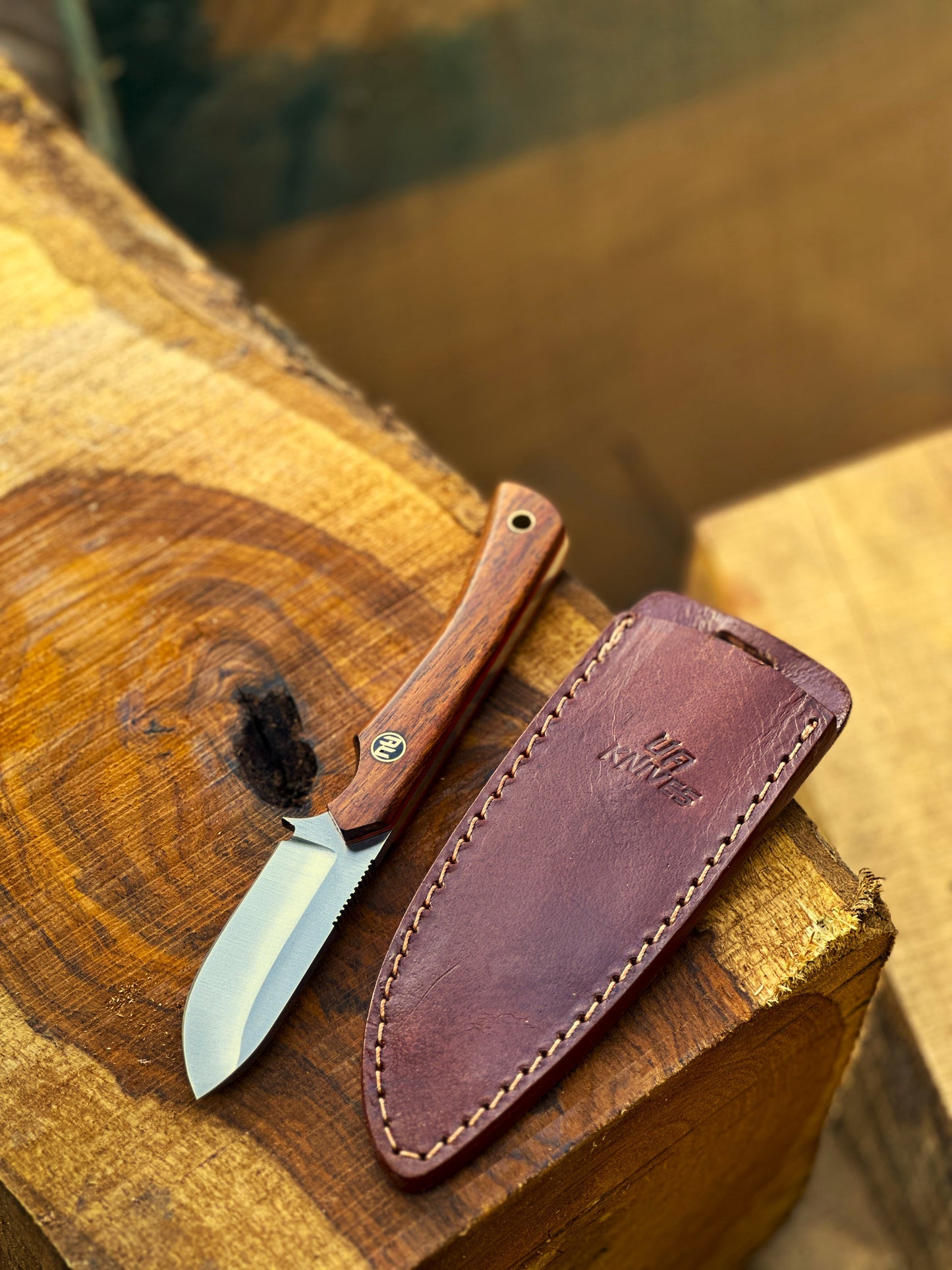 UA Cobra Strike - Handmade Lightweight Camping Knife with Sheath