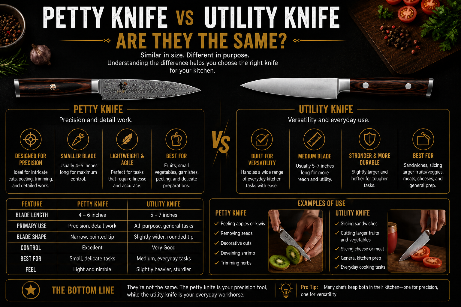 Petty Knife vs Utility Knife – Are They the Same?