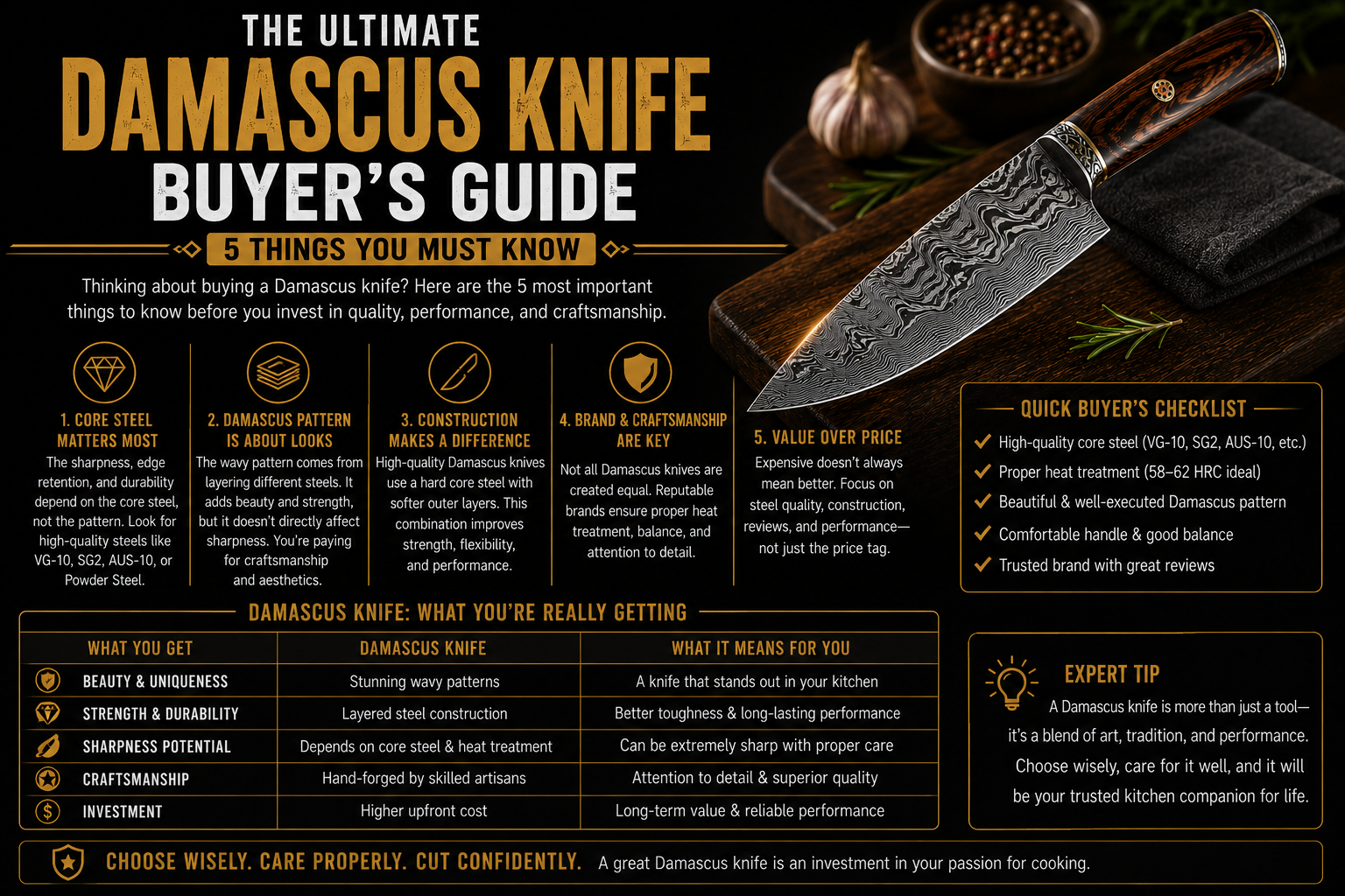 The Ultimate Damascus Knife Buyer Guide | 5 Things You Must Know
