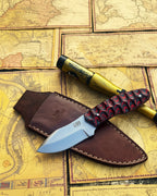 Best fixed blade hunting knife with durable stainless steel blade and wooden handle