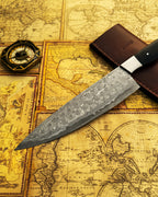 Damascus knife damascus pattern steel blade with elegant forged finish style