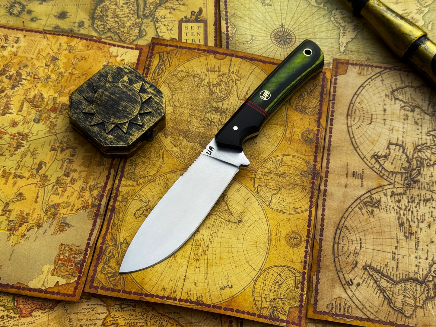 UA Forest Ranger - Hand Forged 11 Inches Camping Knife with G10 Micarta Handle