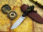 UA Forest Ranger camping knife with G10 Micarta handle, 11-inch hand-forged hunting knife from UA Knives.