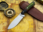 UA Forest Ranger hunting knife with an 11-inch hand-forged blade and G10 Micarta handle, ideal for camping and outdoor tasks.