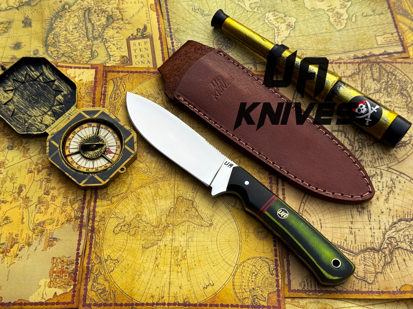 UA Forest Ranger - Hand Forged 11 Inches Camping Knife with G10 Micarta Handle