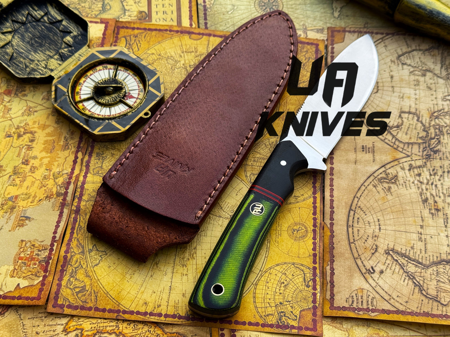 UA Forest Ranger - Hand Forged 11 Inches Camping Knife with G10 Micarta Handle