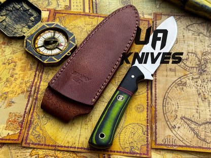 UA Forest Ranger - Hand Forged 11 Inches Camping Knife with G10 Micarta Handle