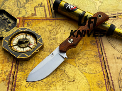 UA Cobra Strike - Handmade Lightweight Camping Knife with Sheath