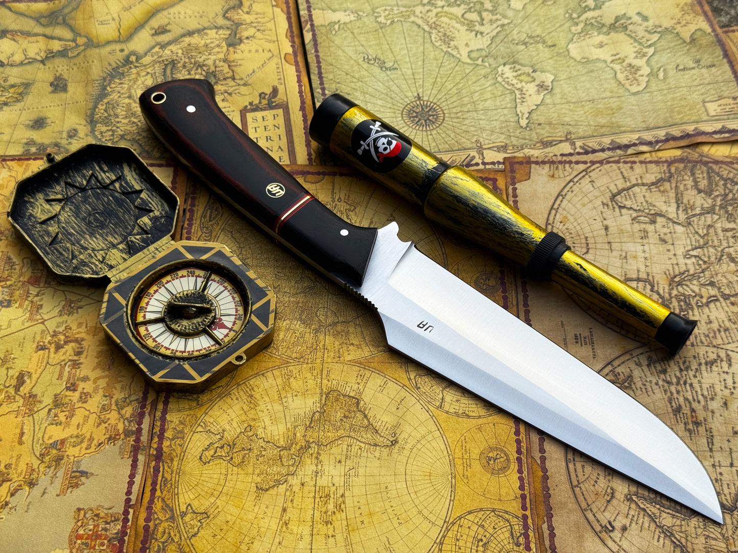 UA Dragons Tooth - Handmade Bowie Knife with Sheath