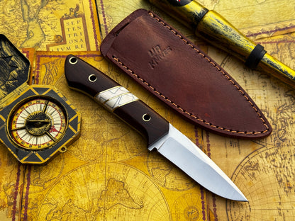 UA SIlver Myst - Stainless Steel Skinner Knife with Sheath