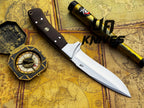 UA Knives Bear Claw hunting knife with hand-forged blade and G10 Micarta handle, ideal for outdoor and hunting use.