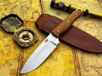 UA Knives Nature Nook hand-forged stainless steel hunting knife with a leather handle and outdoor-ready blade.