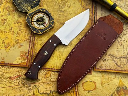 UA Black Thorne - Handmade Fixed Blade Camping Knife Rosewood Handle