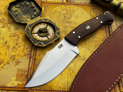 UA Black Thorne - Handmade Fixed Blade Camping Knife Rosewood Handle