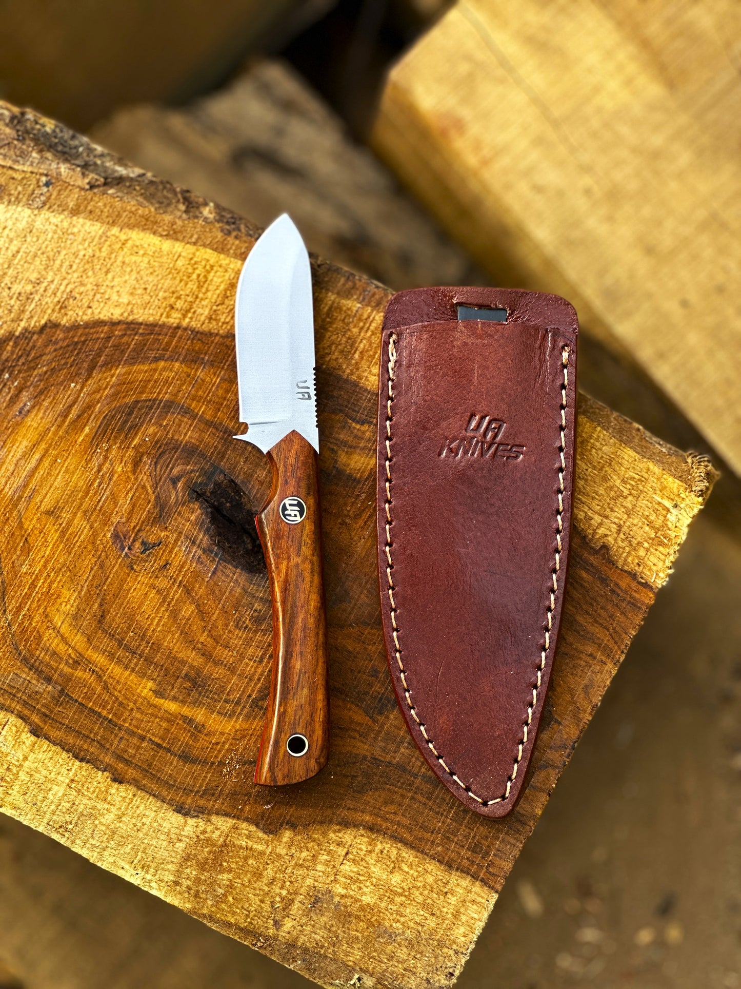 UA Cobra Strike - Handmade Lightweight Camping Knife with Sheath