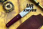 UA Horizon camping knife with G10 Micarta handle, handmade 12C27 stainless steel skinner knife for outdoor use