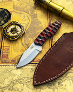 Multi-purpose fixed blade hunting knife for bushcraft and outdoor utility