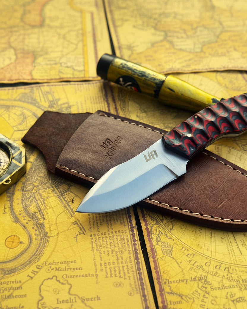 Strong and durable stainless steel knife for hunting and survival tasks
